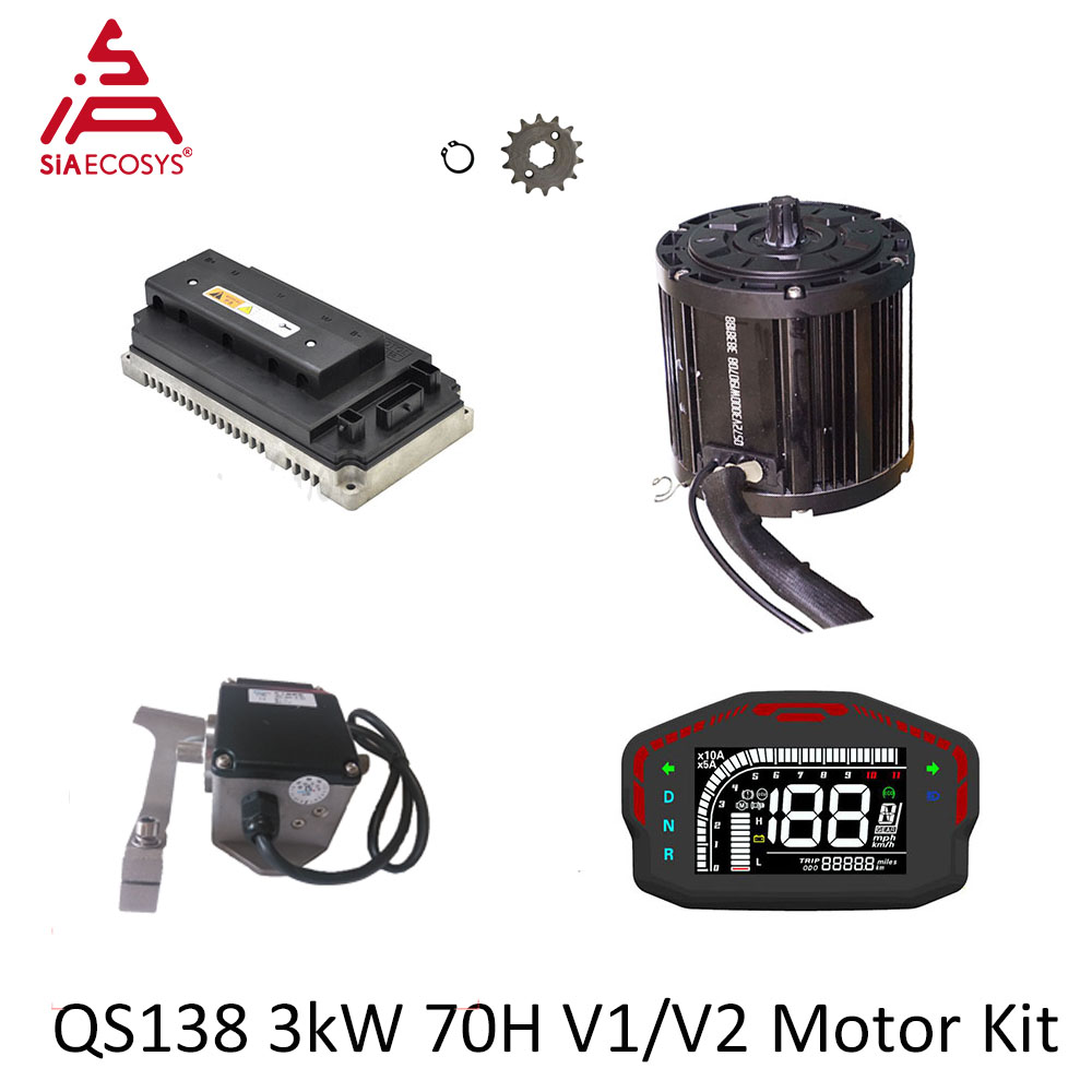 QSMOTOR QS138 3000W 72V Mid Dr - огляд і ціна Mid Drive Motor Kit 72V 3000W