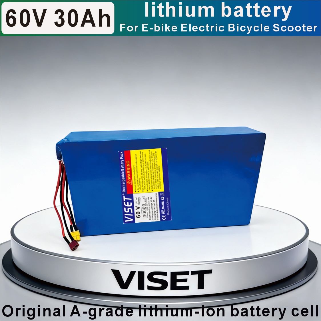 VISET 60V 30AH Bicycle 18650 M - огляд і ціна 60V 30Ah Electric Scooter Battery