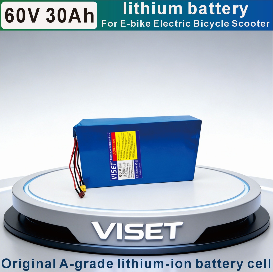 VISET 60V 30AH Bicycle 18650 M - огляд і ціна 60V 30Ah Electric Scooter Battery