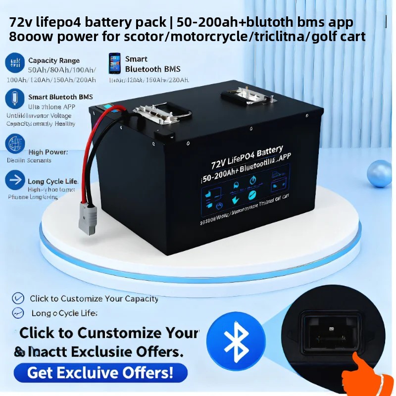 72V LiFePO4 Battery Pack 50Ah- - огляд і ціна 72V 60Ah Lifepo4 Battery Pack