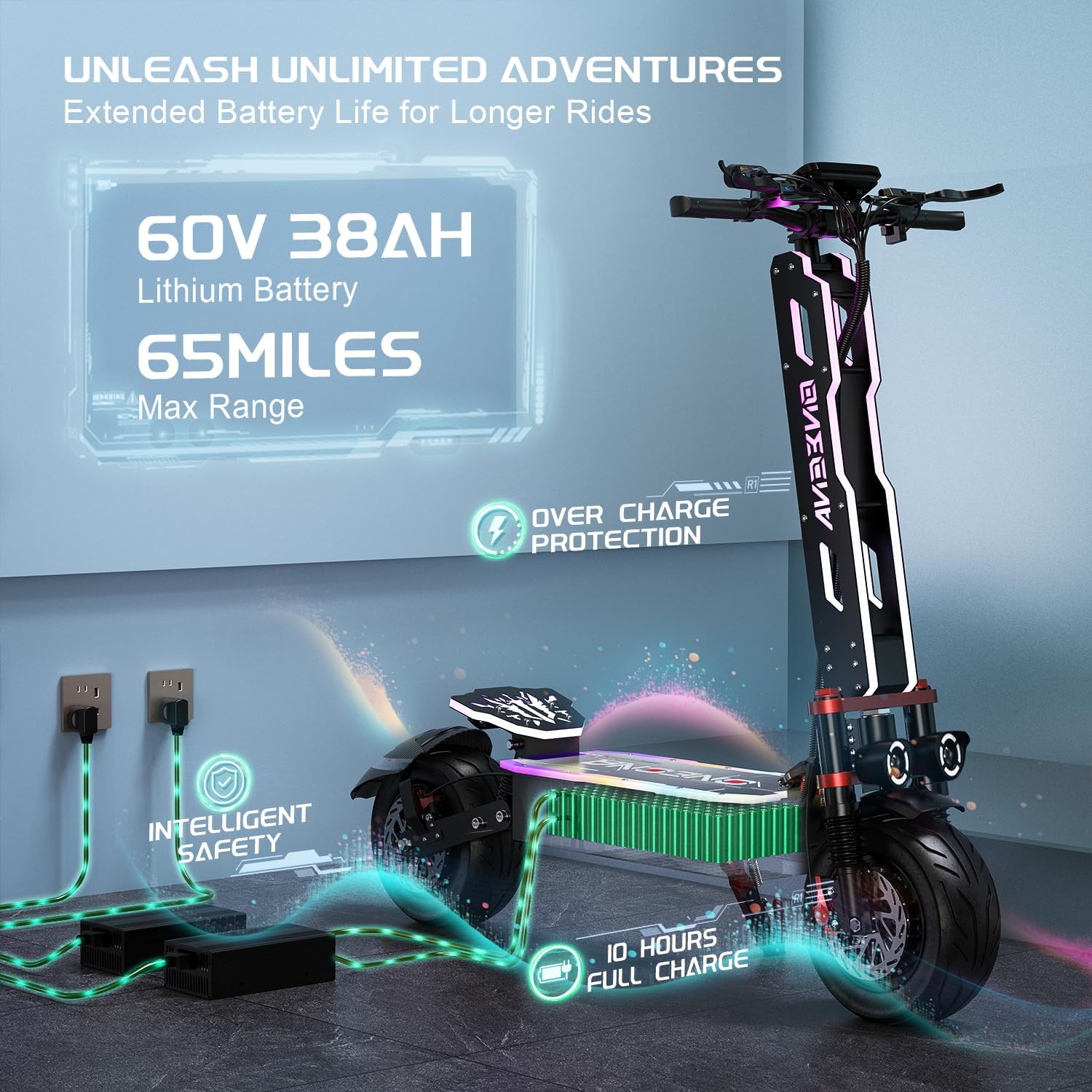 ONECNA NEW GT9 GT8 GT7 Adult E - огляд і ціна 60V 5600W Dual Motor Electric Scooter