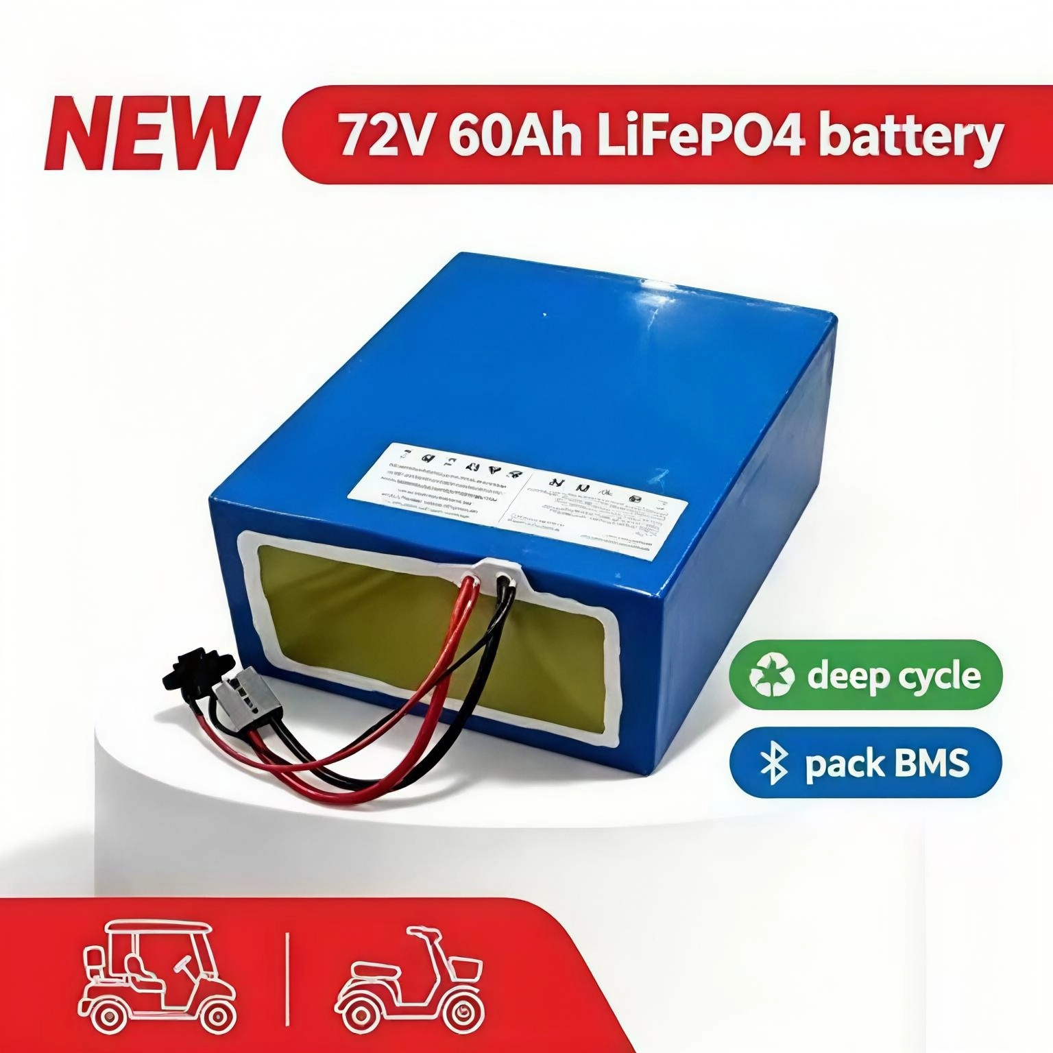 lithium 72V 60Ah lifepo4 batte - огляд і ціна 72V 60Ah Lifepo4 Battery Pack
